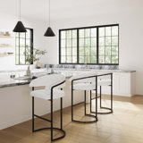 Chenice Modern Leatherette Upholstered Counter Stool