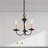 Analycia 3 - Light Steel Dimmable Chandelier