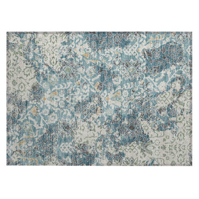 Machine Washable Indoor/Outdoor Chantille ACN2584 Traditional Rug
