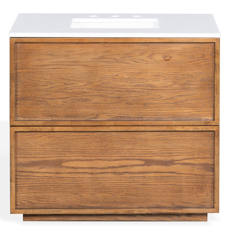 36" Single Sink Benajah Vanity, Medium Oak