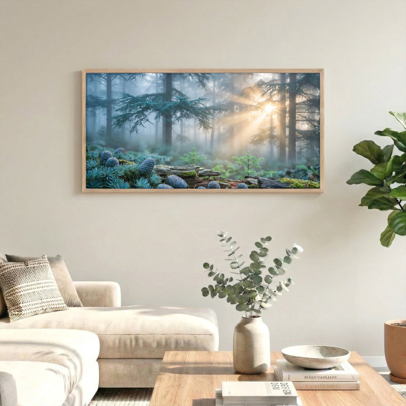 Tableau encadré « Lumière de forêt » (1 pièce), 147 x 71 cm, 58 po x 28 po