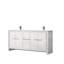 72 po Meuble-lavabo blanc avec robinet à quartz et métal - fermeture en douceur, grande surface de tablette, robinet, généreux