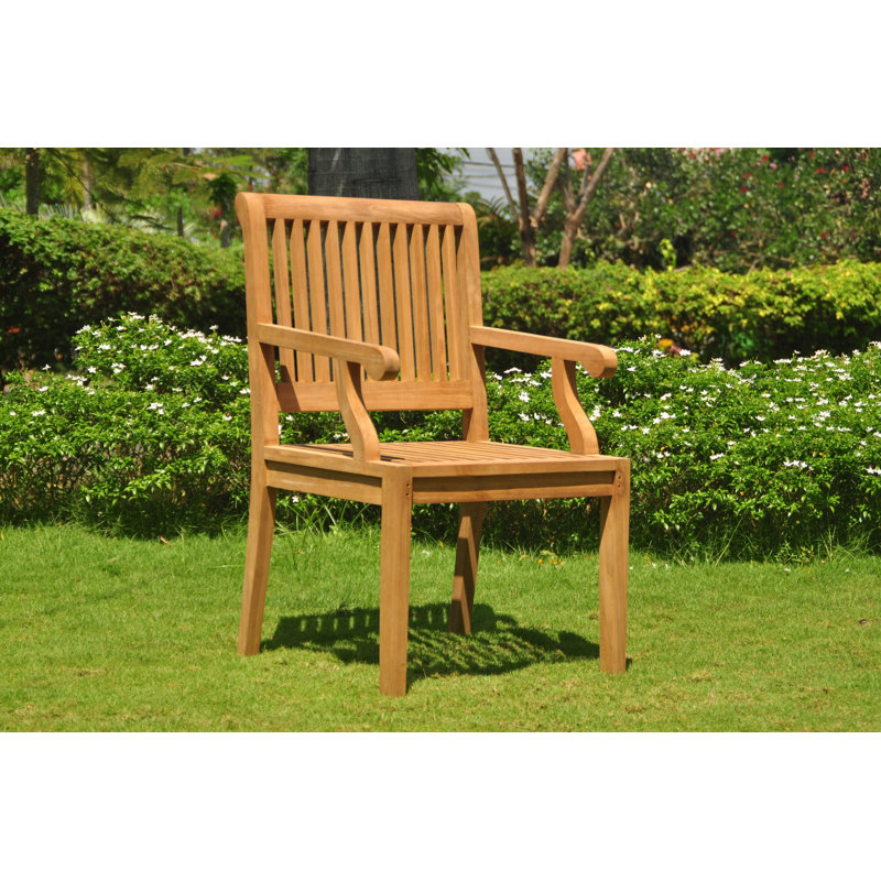 Aydan 8 - Person Teak Wood Patio Dining Set with Oval Table, 6