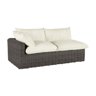 Montecito 75.25" Wide Outdoor Wicker Right Hand Facing Loveseat with Cushions