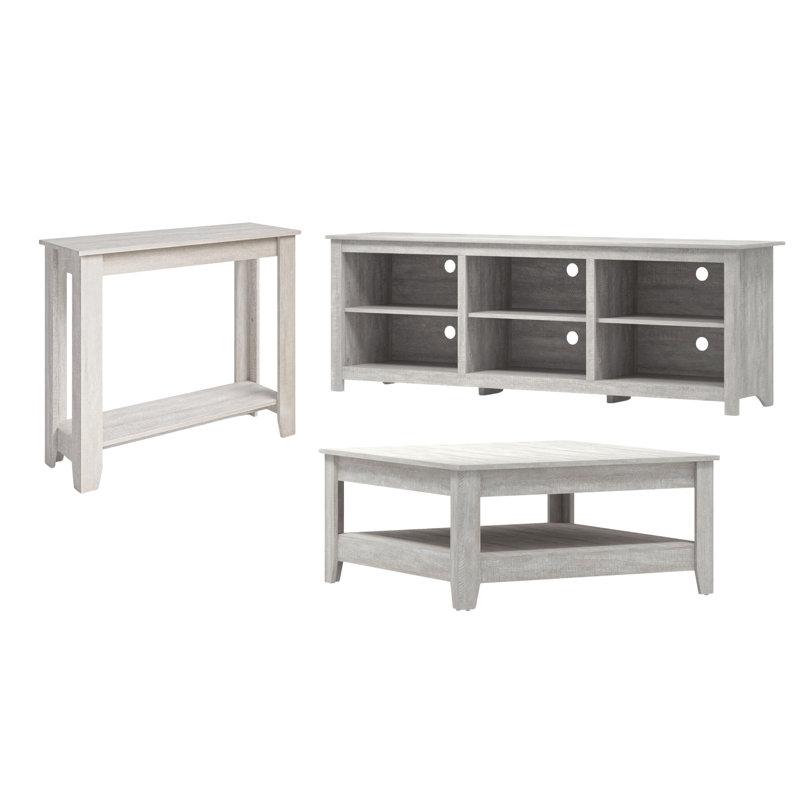 Inniss Transitional 2 Piece Living Room Set, Dusty Gray Oak