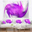 Tapisserie abstrait abstrait à motif fractal mauve-28495512