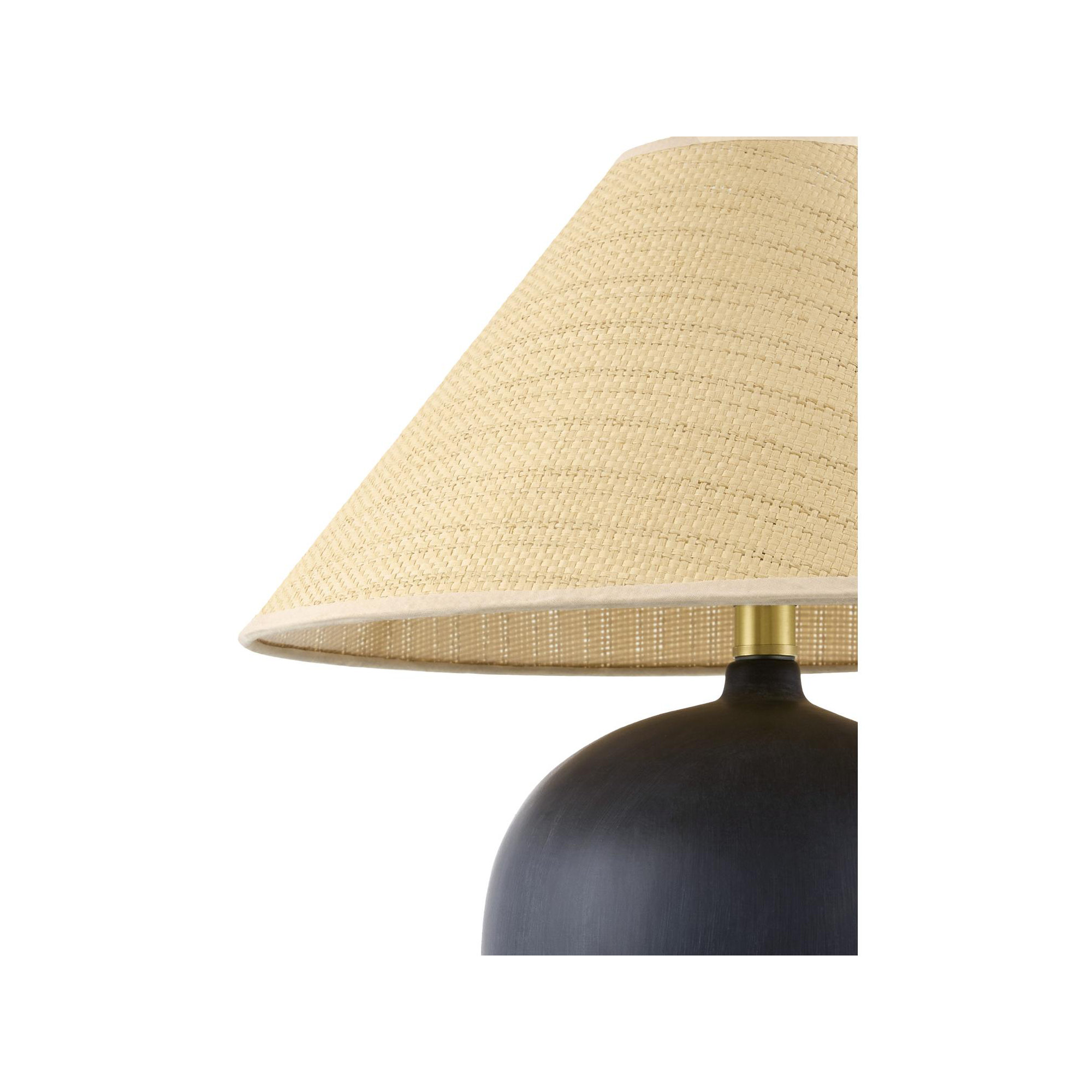 Danica Table Lamp, Black, Rattan Empire