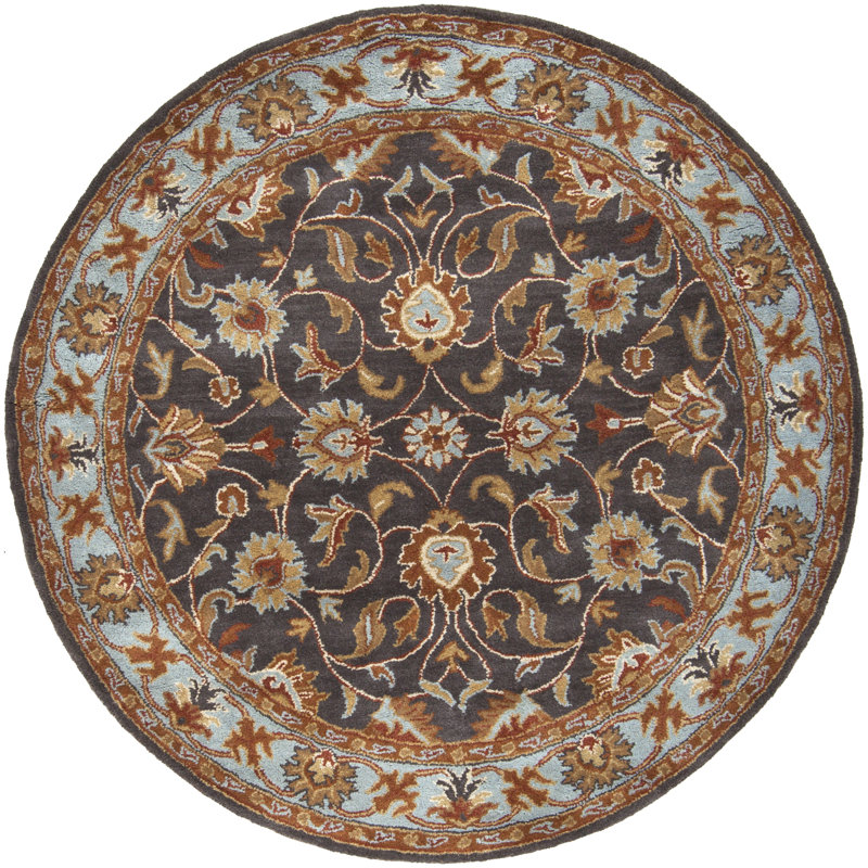 Teshina Hand Tufted Wool Rug, Round 9'9"