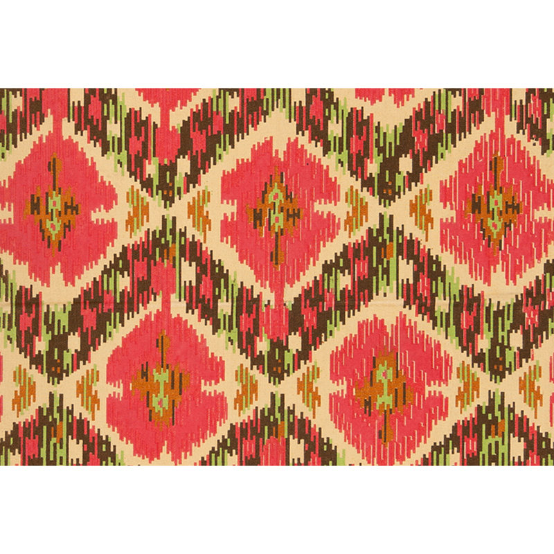 Tapis rectangulaire en laine à tissage plat