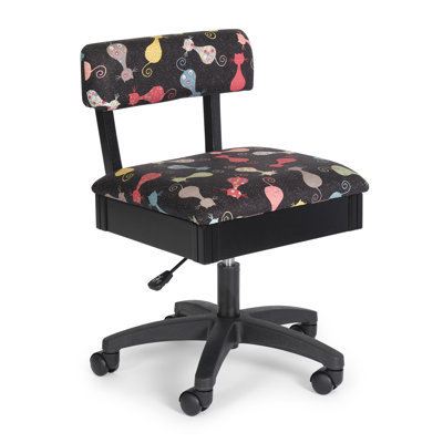 Adjustable Height Hydraulic Sewing & Craft Chair with Under Seat Storage by Arrow Classic Sewing Furniture