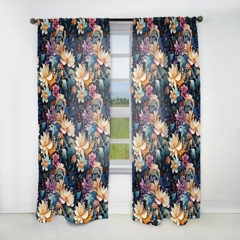 Rideau obscurcissant Enchanted Paisley Gard, L 52 po x L 108 po