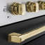 ZLINE Autograph 36 in. Satin Stainless Paramount Induction Range with Black Door & Bronze Accents-788379779