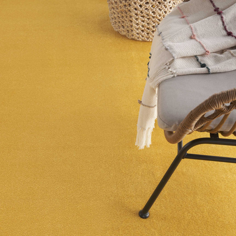 Tapis jaune uni Mullican Sandy, Rectangle 9 pi x 12 pi