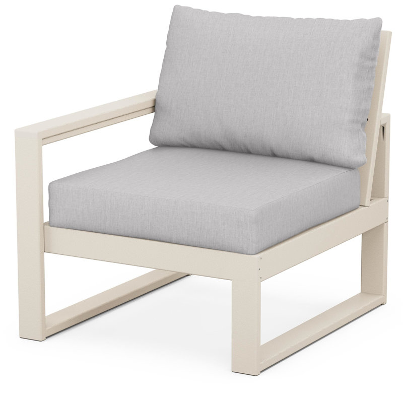 POLYWOOD Outdoor Lounge Chair, Slate Gray, Granite