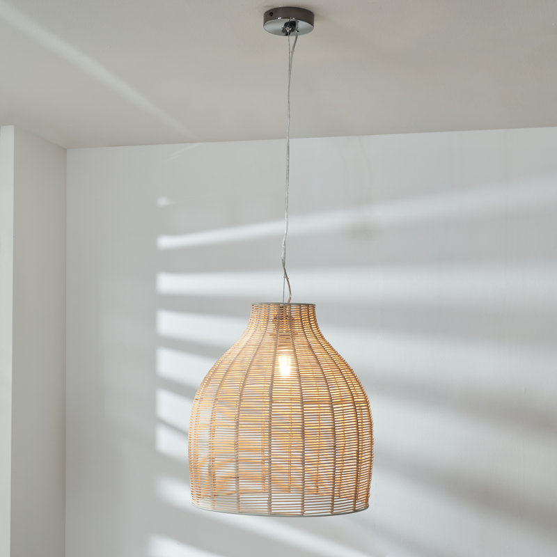 Shamokin 1 - Light Black Bell Pendant, Natural
