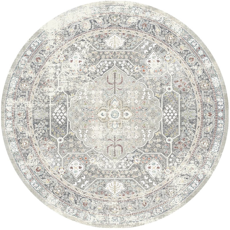 Lavely Oriental Indoor Rug, Round 5'3"