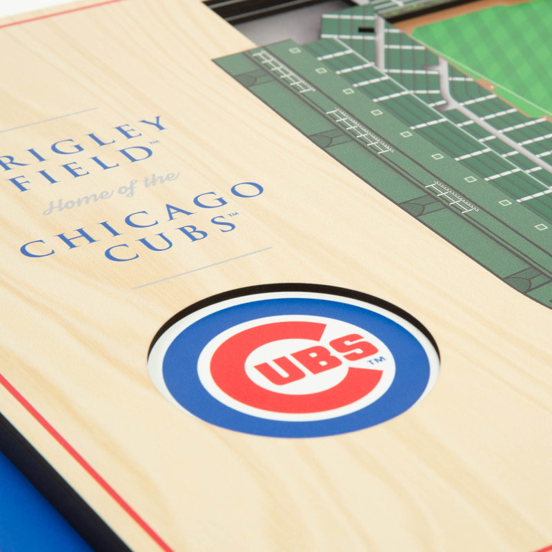 Art mural 3D à 5 couches MLB, Chicago Cubs 5