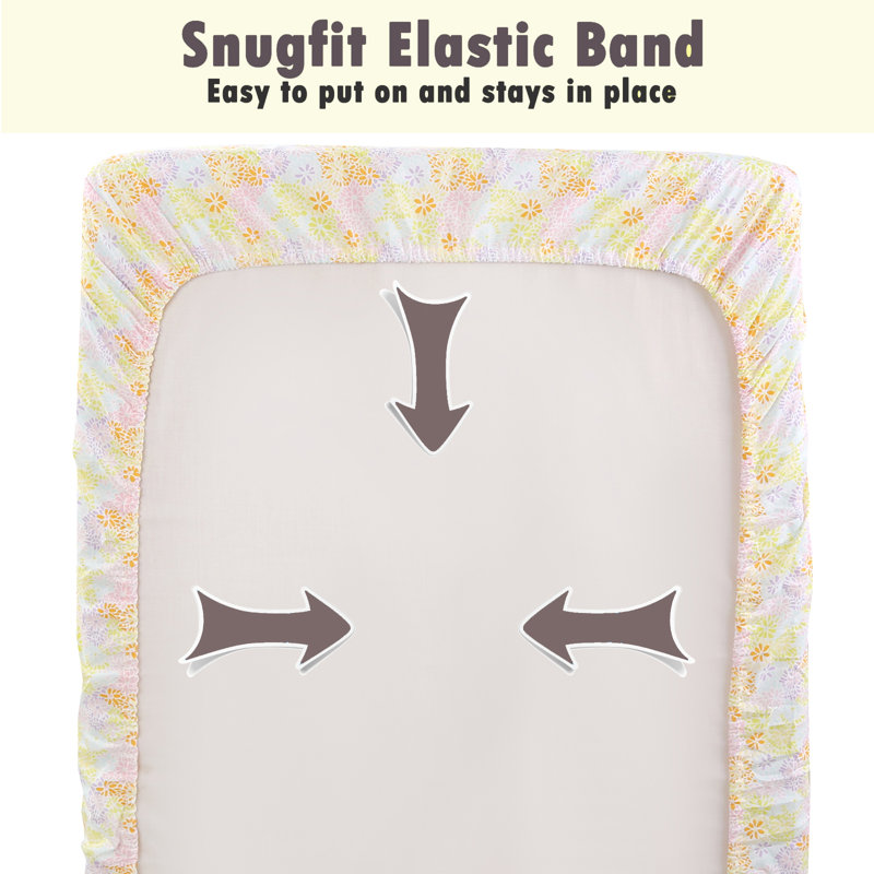 100% Cotton Floral Fitted Sheet