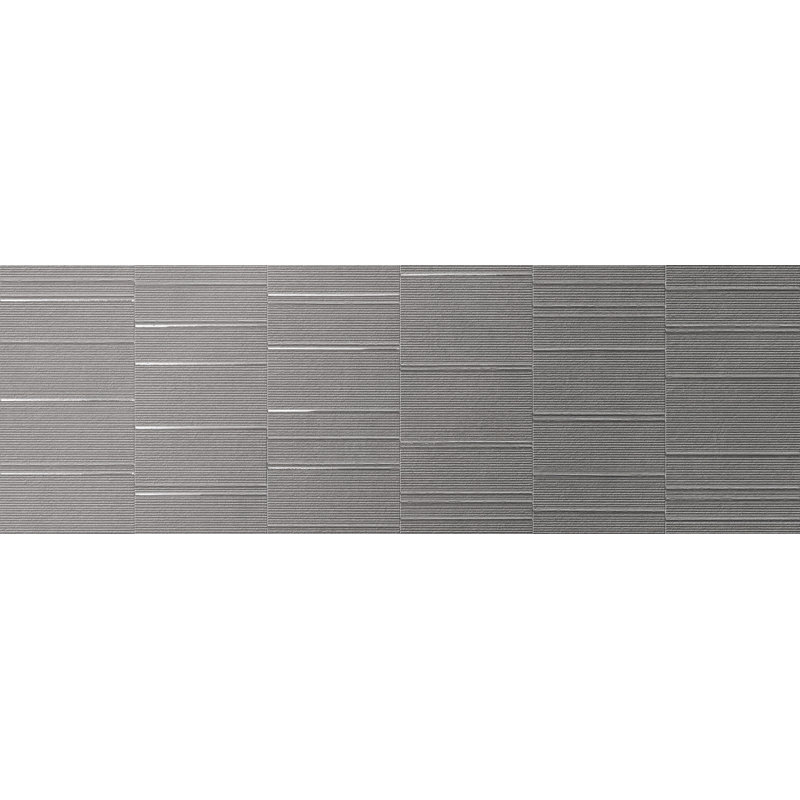 16" x 48" Ceramic Patterned Tile, Carbon