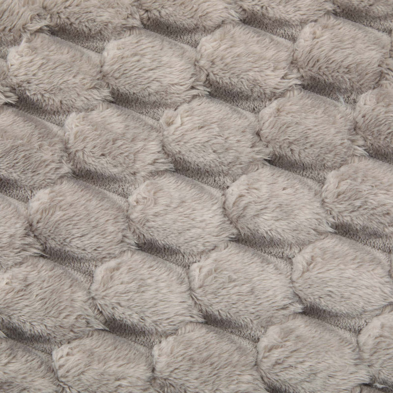 Canapé modulaire désossé avec repose-pieds et velours moelleux confortable, Tissu - Gris