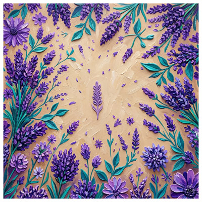 Purple Lavender Flowers Comforter