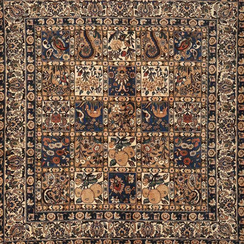 Tapis kaki foncé traditionnel Gershwin, Carré 3 pi