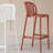 Modern And Simple Stackable Plastic High-Legged Backrest Bar Stools-84648911