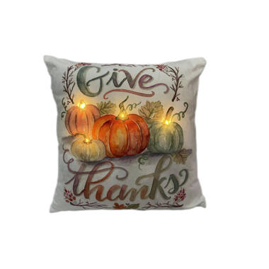 So Thankful Cream Pumpkin PIllow 8x8