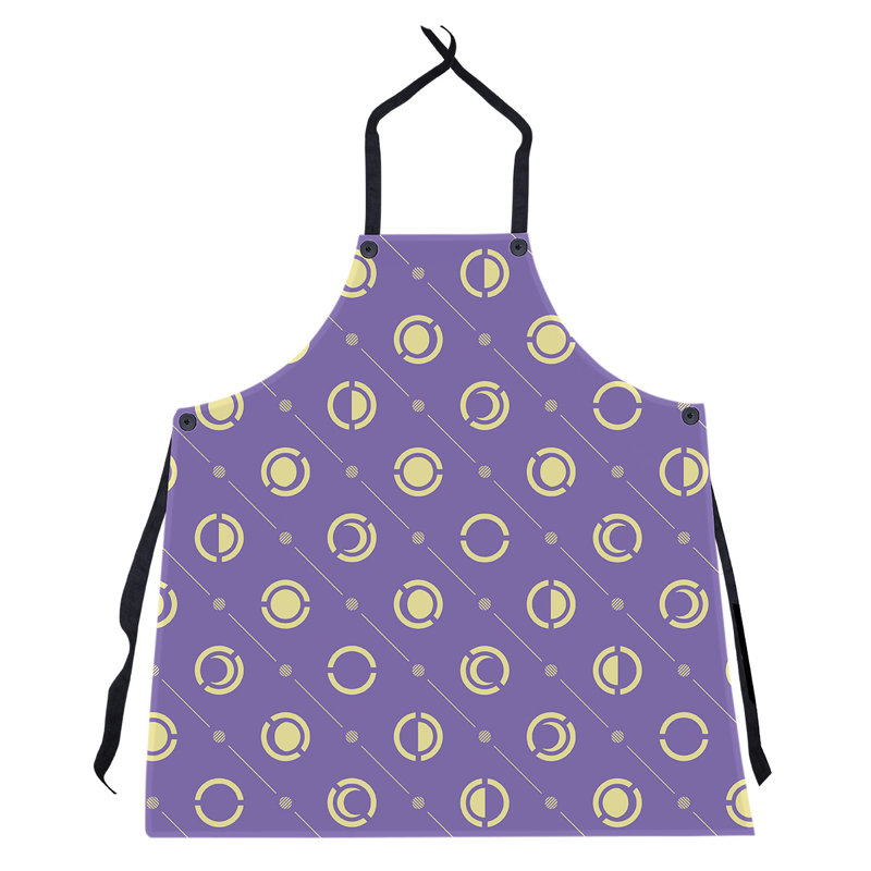 Tablier classique en phases de lune, Violet / noir / jaune