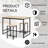 3-piece Dining Set With 2 Chairs Kitchen Table Balcony Table Industrial Look Bar Table Set Bar Table With 2 Bar Stools Kitchen Counter With Bar Chairs
