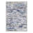 Aura Abstract Machine Washable White / Grey / Blue Indoor Area Rug with Non-Slip Backing-335028655