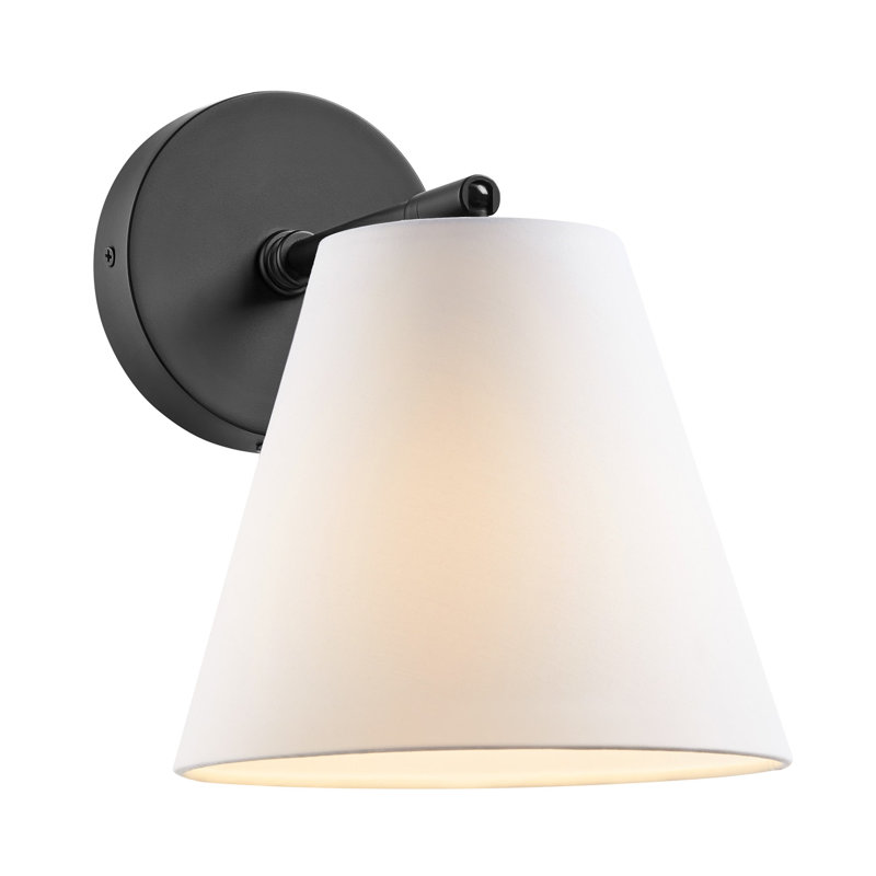Ellyot 1-Light Wall Sconce in Black, Black