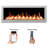 Litedeer Homes Latitude II ZEF58V 58" Smart Electric Fireplace | Ultra-Slim Wall Mounted & Recessed White Frame | HD Multi-Flame, Breathing Logs and Crushed Ice Rocks Decor, App Control