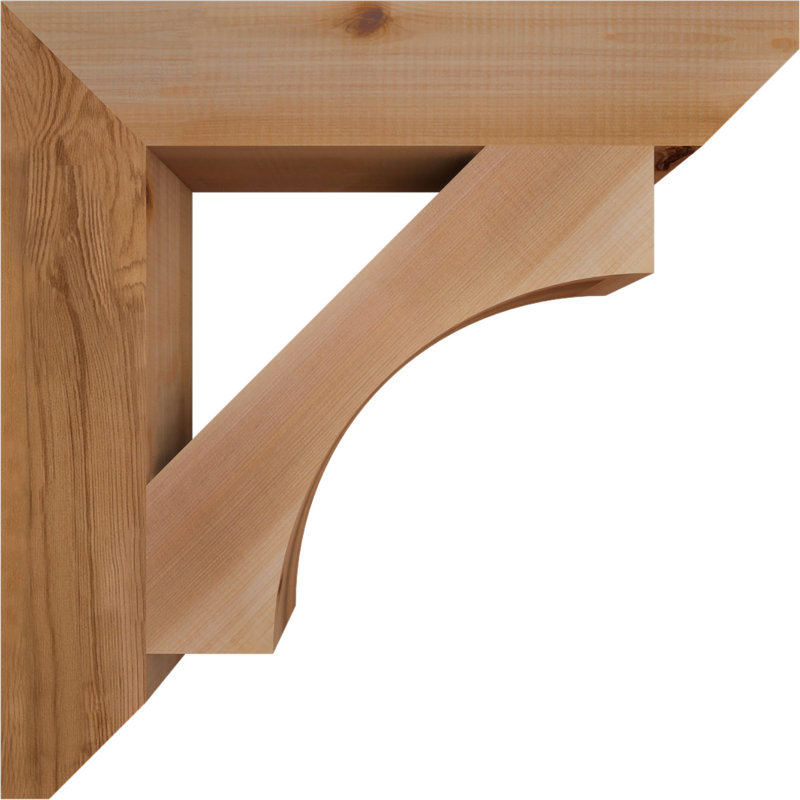 Wood Bracket/Corbel, Western Red Cedar, 22" H x 3.5" W x 22" D