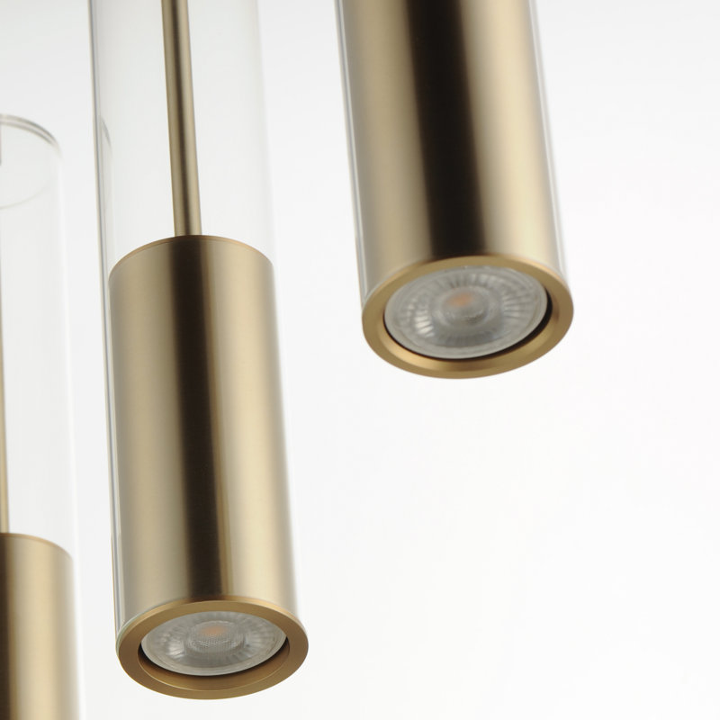 Luminaire suspendu torche linéaire, Laiton satiné