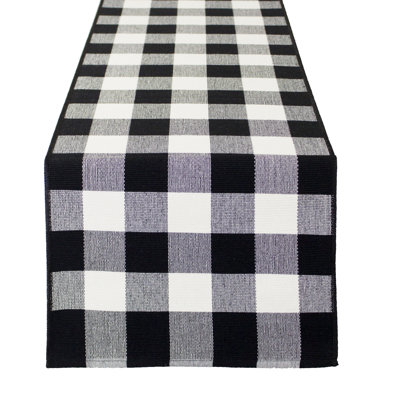 Taissa Rectangular Checkered Cotton Table Runner
