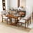 5-Piece Dining Table Set, Rectangular Dining Table and 4 Linen Upholstered Chairs-318035658