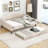 Full Size Upholstered Tufted Daybed With Twin Size Trundle, Beige