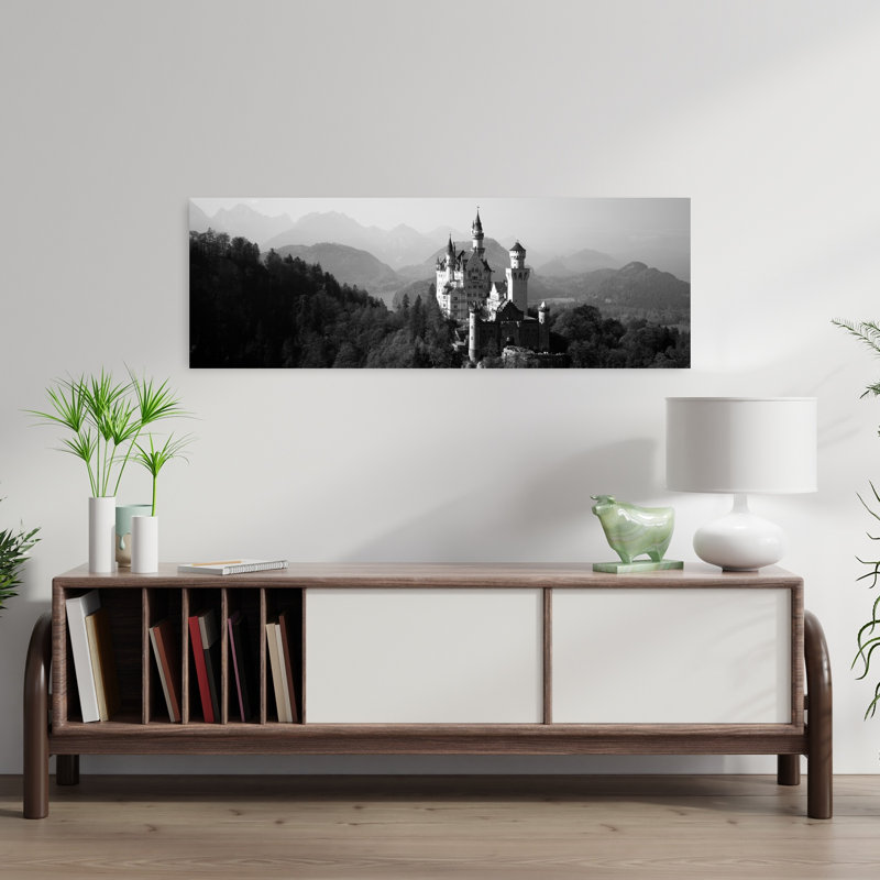 Castle On A Hill Neuschwanstein Castle Bavaria Germany by Thomas Winz - Wrapped Canvas Panoramic Print