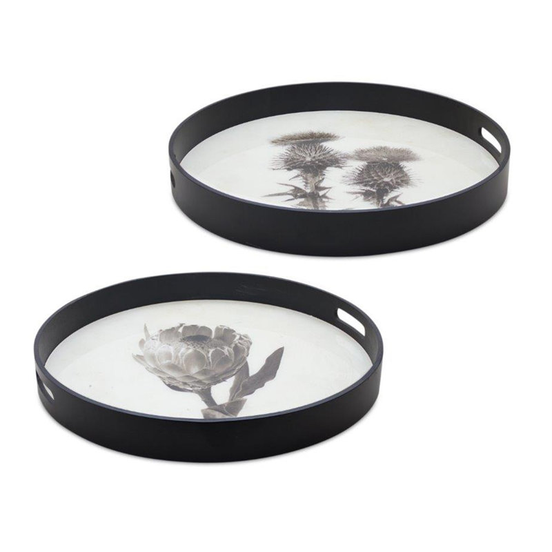 Glass Tray - Set of 2