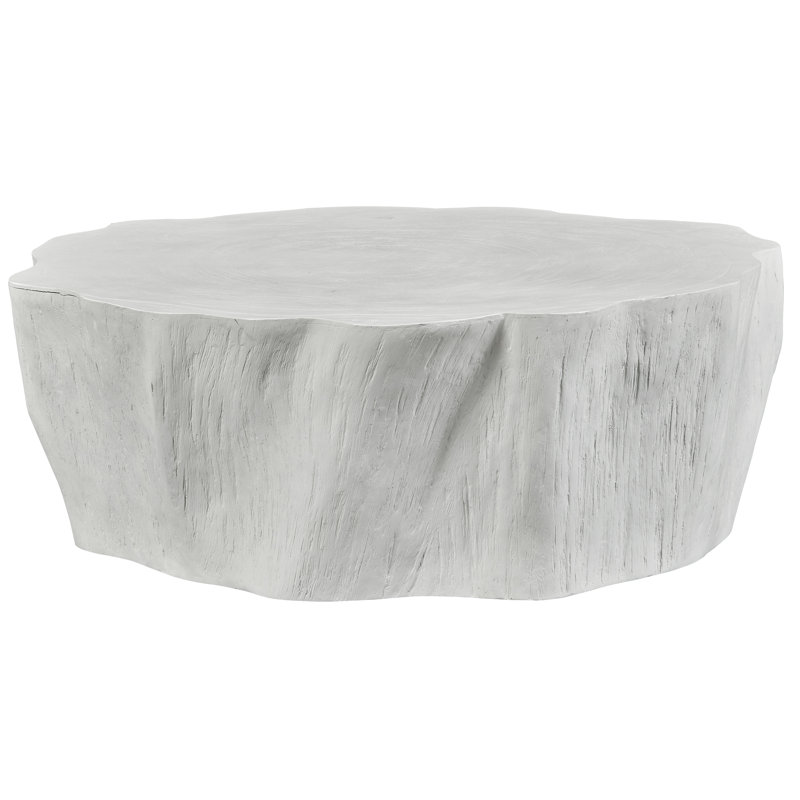 Hulme Fluted Drum Coffee Table, White
