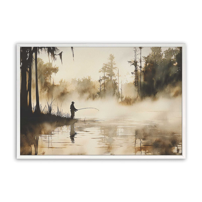 Still Waters Cast Framed Print, 25" H x 37" W, Opaque White