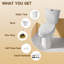 Toilette allongée 21 po pour personnes âgées 21 po, 1,1 / 1,6 GPF à double chasse allongée, carte 1000g, blanc-111650071