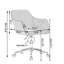Fauteuil de bureau blanc en tissu Teddy Modern-814594621