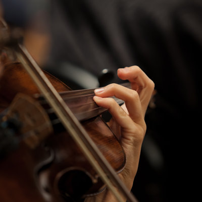 " Hand On Strings Of Violin "