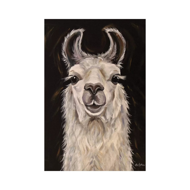 Llama Blanca 1 Piece Wrapped Canvas Painting, 101.6 cm H x 66.04 cm W x 1.91 cm D