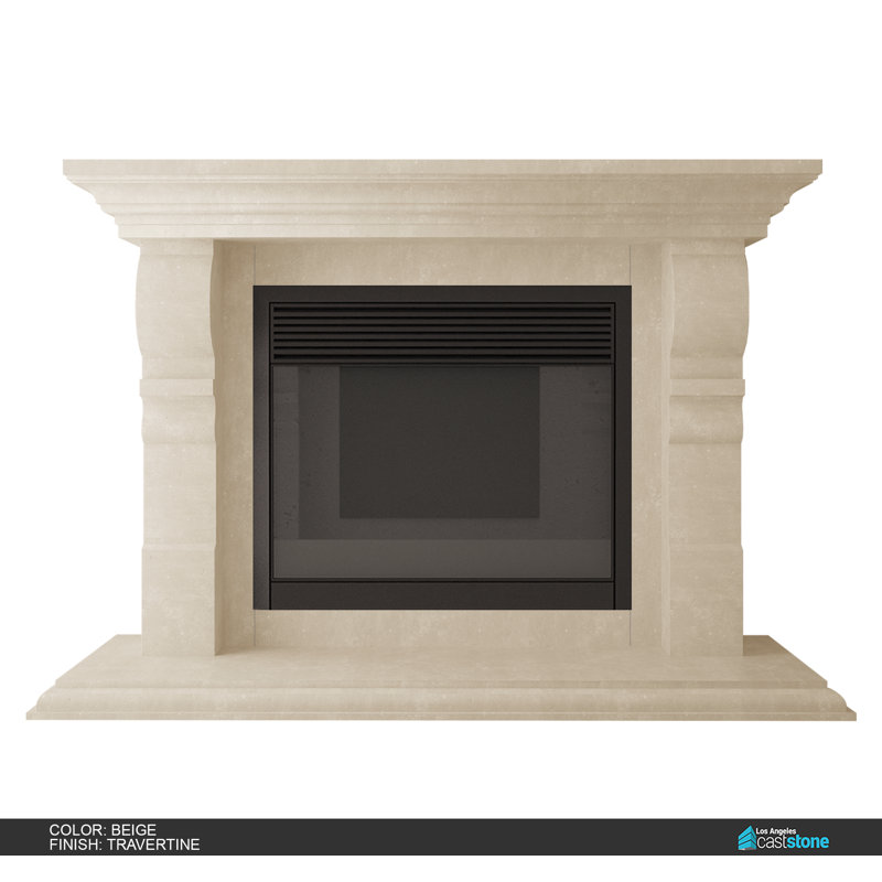 Vana Fireplace Surround, Travertine-Beige