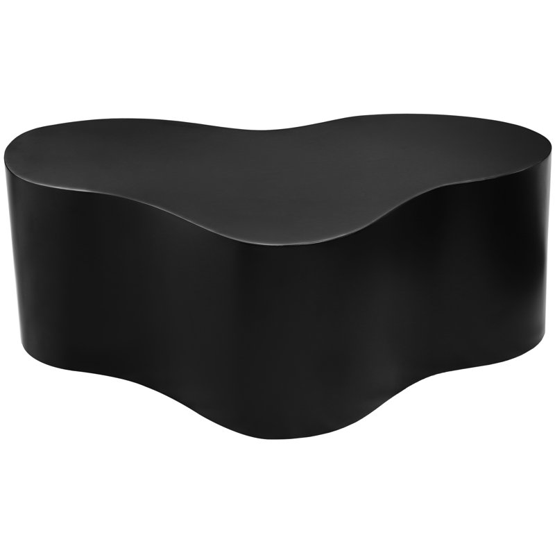 Iron Solid Coffee Table, Matte Black