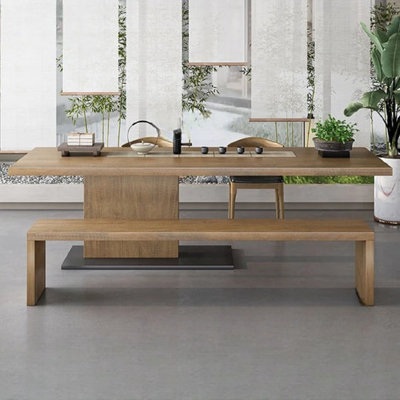 Naki Solid Wood Reception Desk