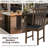Gymax Wooden Dining Chair Set of 4 w/Rubber Wood Frame & Padded Seat & Curved Back Brown-1412395620-1412395618-1412395616